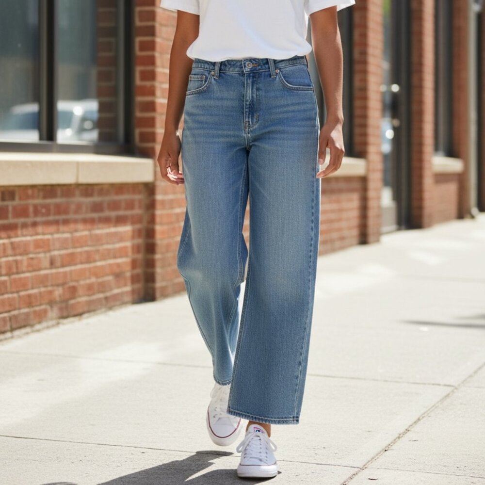 J. Crew Denim Trouser High Rise Semi Stretch, size 29